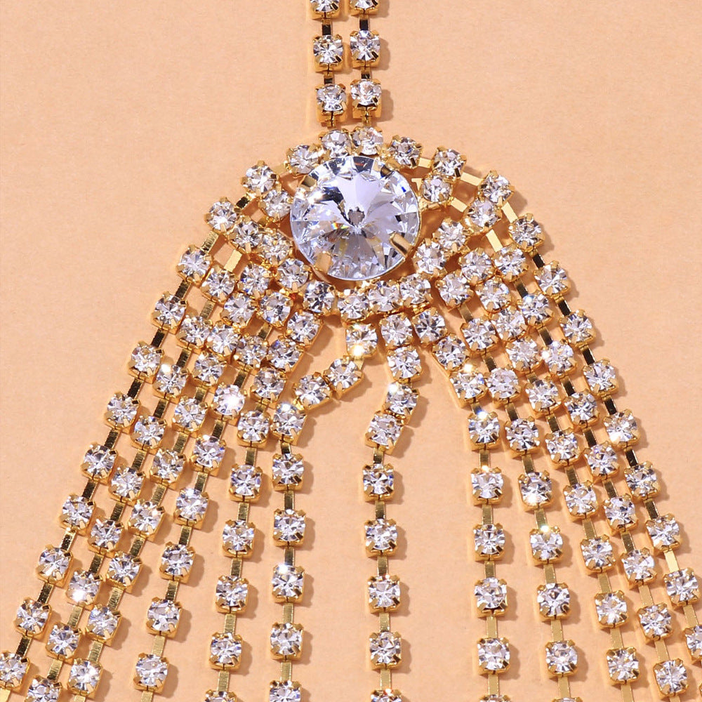 Shining Rhinestone Body Chain – Sexy Chest Jewelry, Wedding Accessory, Festival Outfit Must-Have
