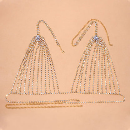 Shining Rhinestone Body Chain – Sexy Chest Jewelry, Wedding Accessory, Festival Outfit Must-Have